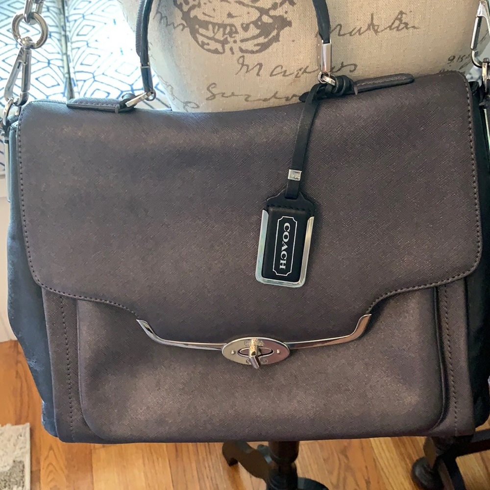 Coach Madison Sadie Saffiano Leather Satchel